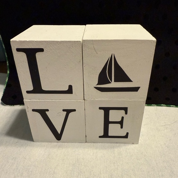 White HOME Decorative Blocks with Design - Picture 7 of 14